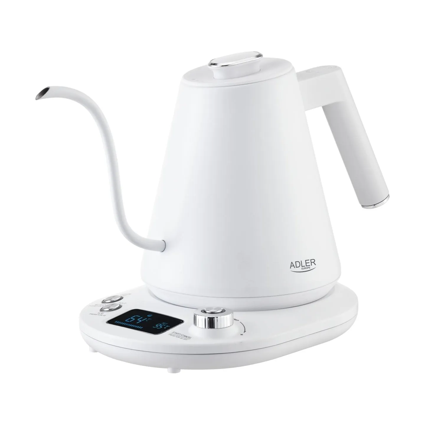 Adler | Kettle | AD 1349w | Electric | 1100 W | 1 L | Stainless Steel | 360° rotational base | White