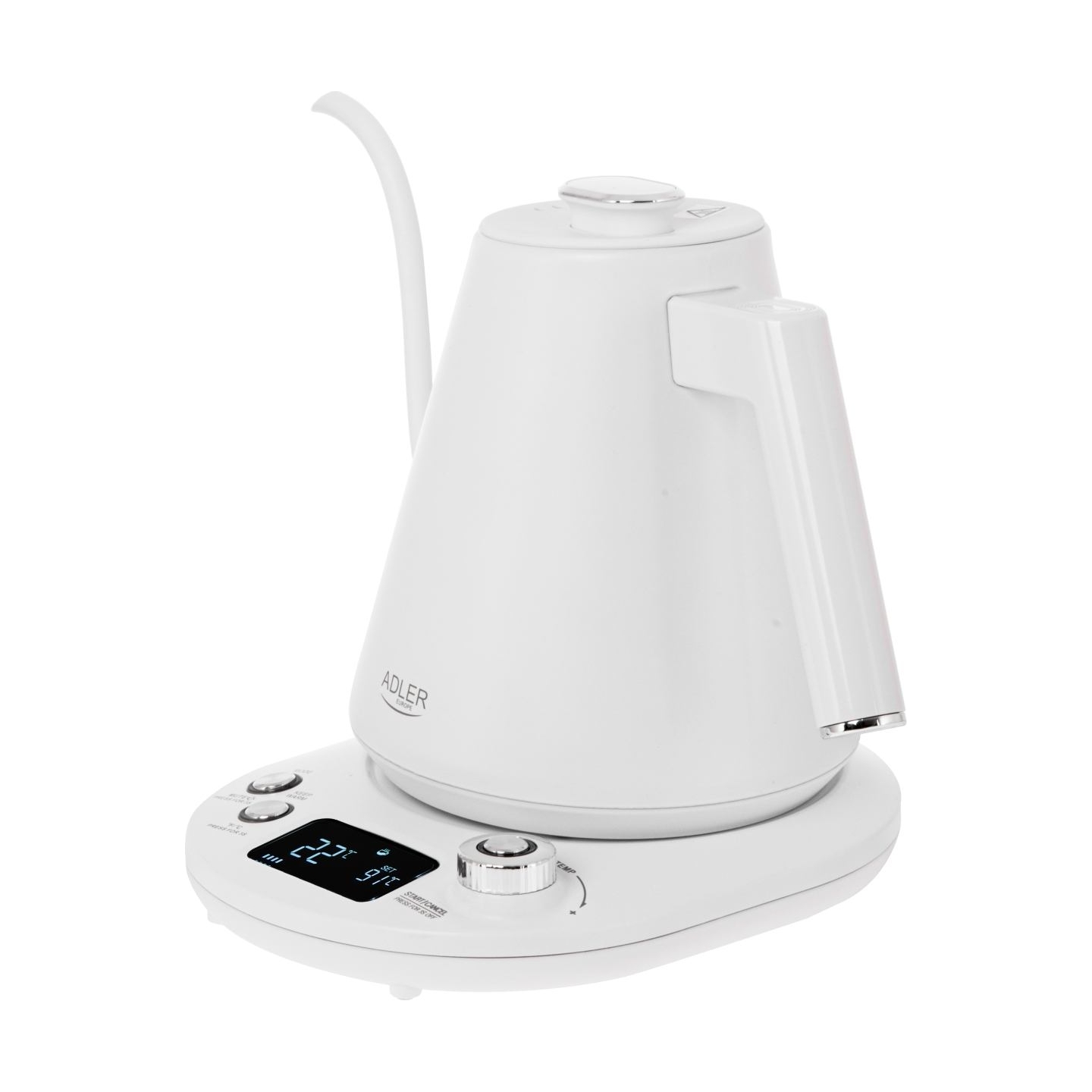 Adler | Kettle | AD 1349w | Electric | 1100 W | 1 L | Stainless Steel | 360° rotational base | White