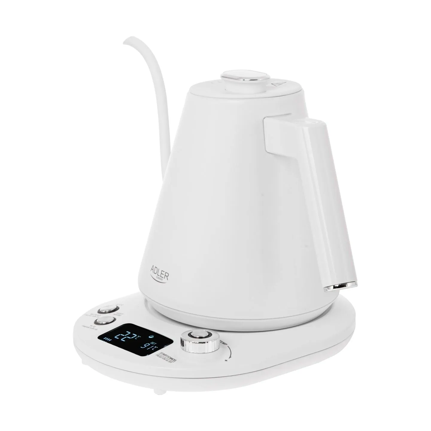 Adler | Kettle | AD 1349w | Electric | 1100 W | 1 L | Stainless Steel | 360° rotational base | White