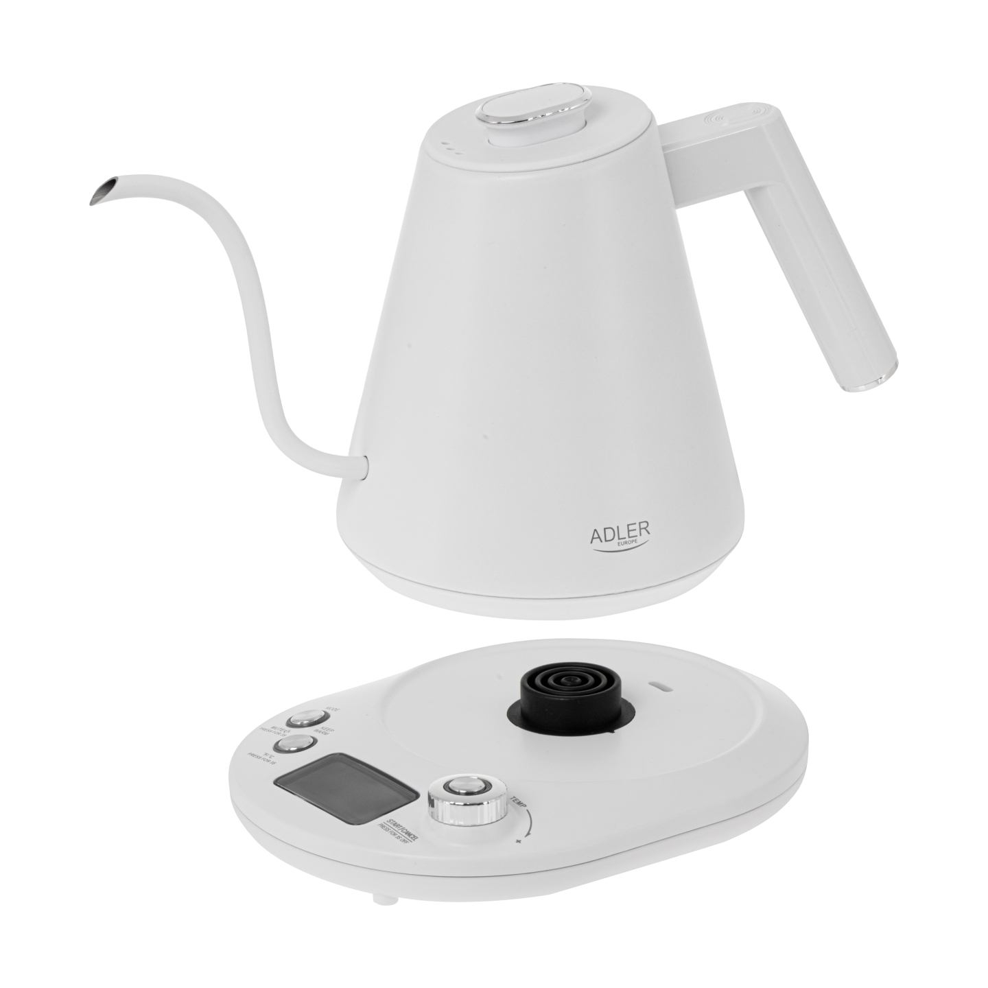 Adler | Kettle | AD 1349w | Electric | 1100 W | 1 L | Stainless Steel | 360° rotational base | White