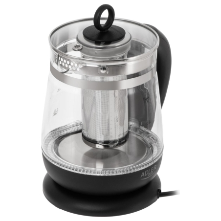 Adler Kettle | AD 1299 | Electric | 2200 W | 1.5 L | Glass | 360° rotational base | Black