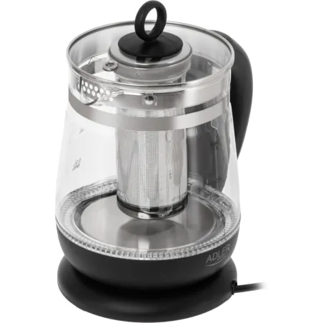 Adler Kettle | AD 1299 | Electric | 2200 W | 1.5 L | Glass | 360° rotational base | Black