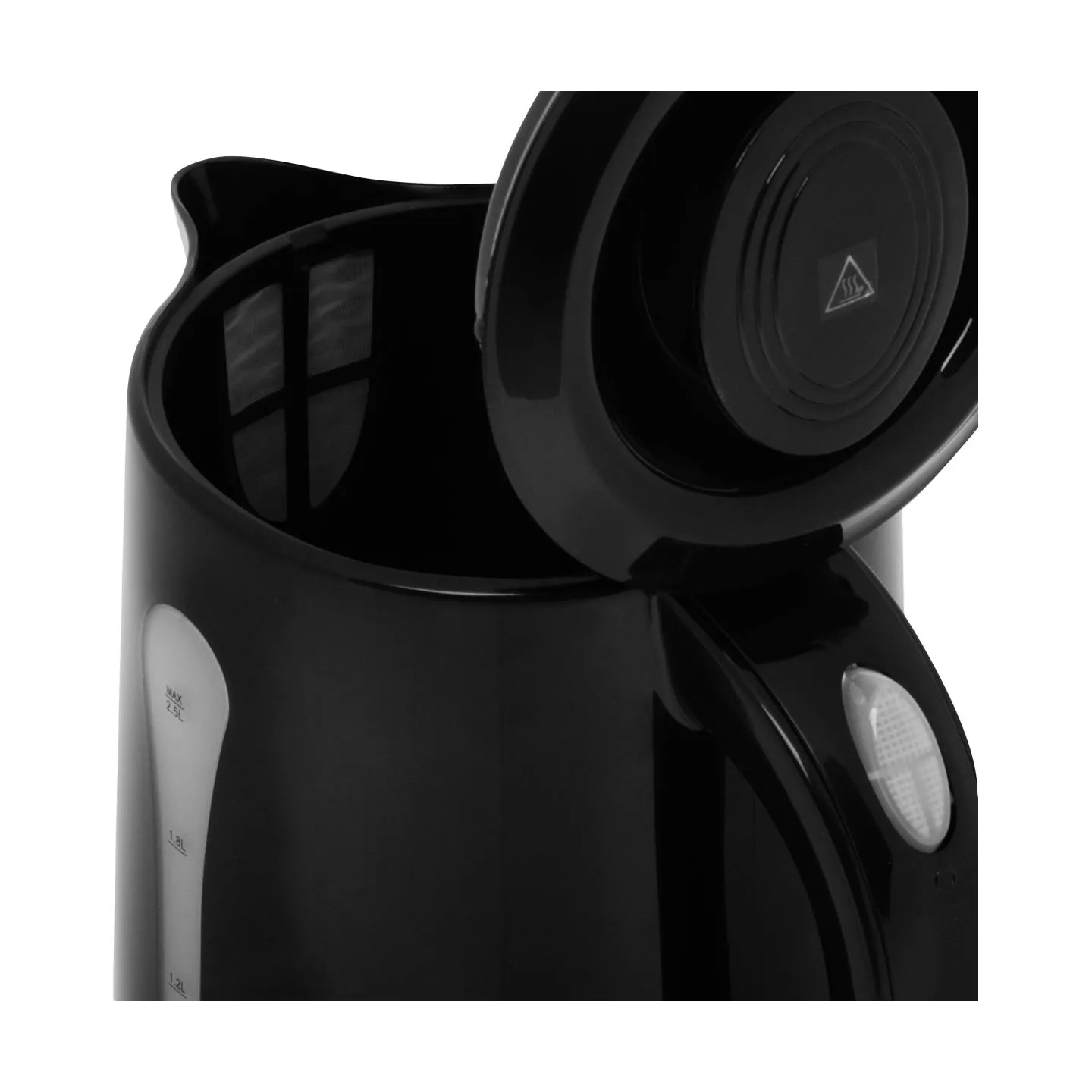 Adler Kettle | AD 1244 | Electric | 1850 W | 2.5 L | Plastic | 360° rotational base | Black