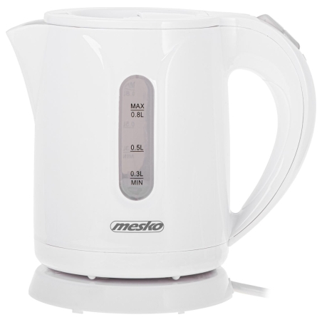 Mesko Kettle | MS 1376 | Electric | 850 W | 0.8 L | Plastic | 360° rotational base | White