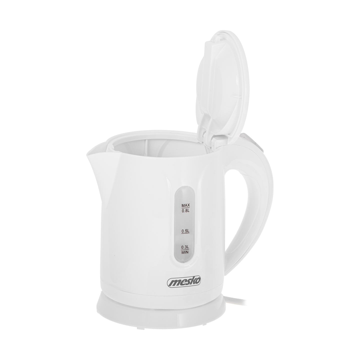 Mesko Kettle | MS 1376 | Electric | 850 W | 0.8 L | Plastic | 360° rotational base | White