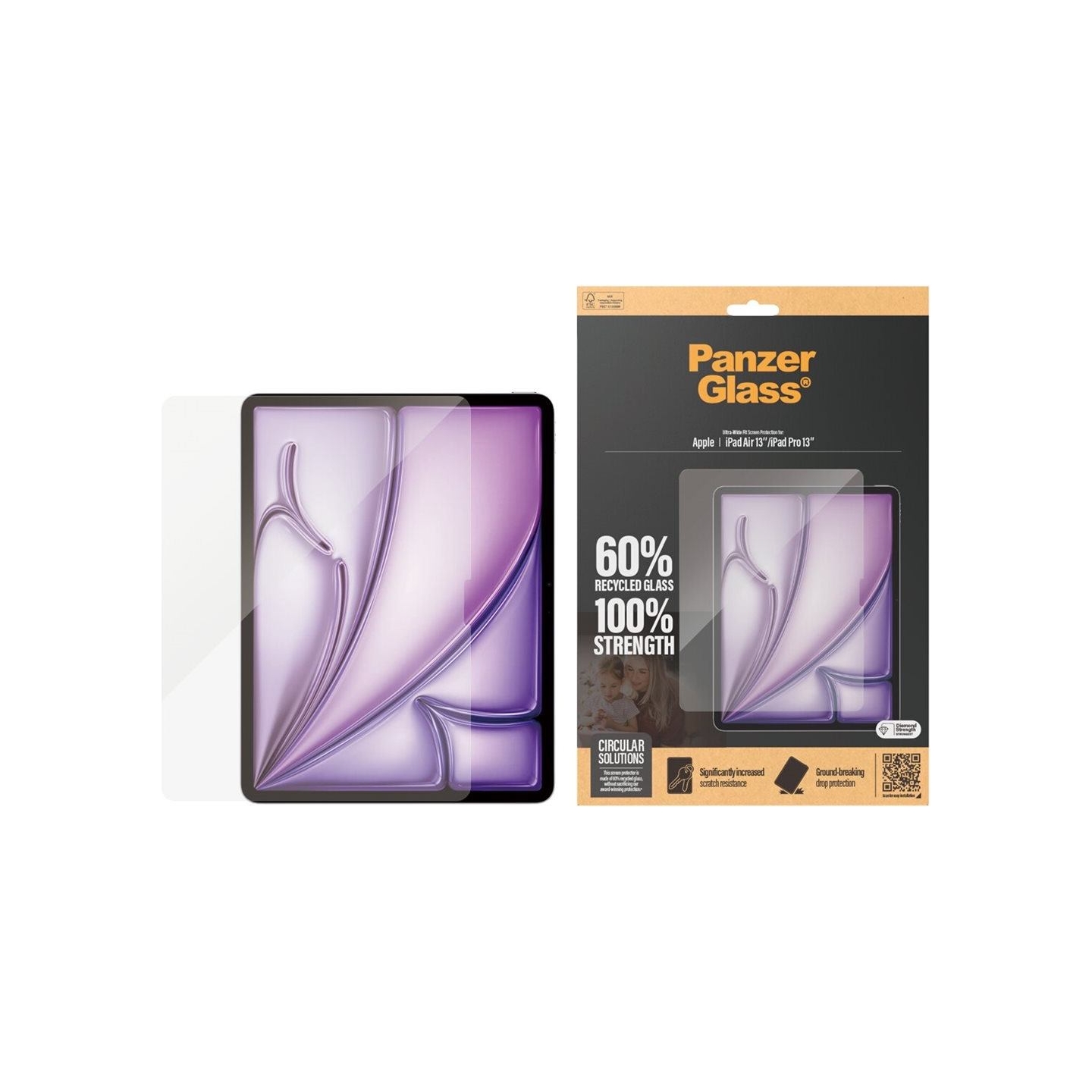 Panzerglass Ultra-Wide Fit | 2835 | 13 " | Screen protector | For Apple iPad Air 13'' (2024)/Apple iPad Pro 13'' (2024) | Transp