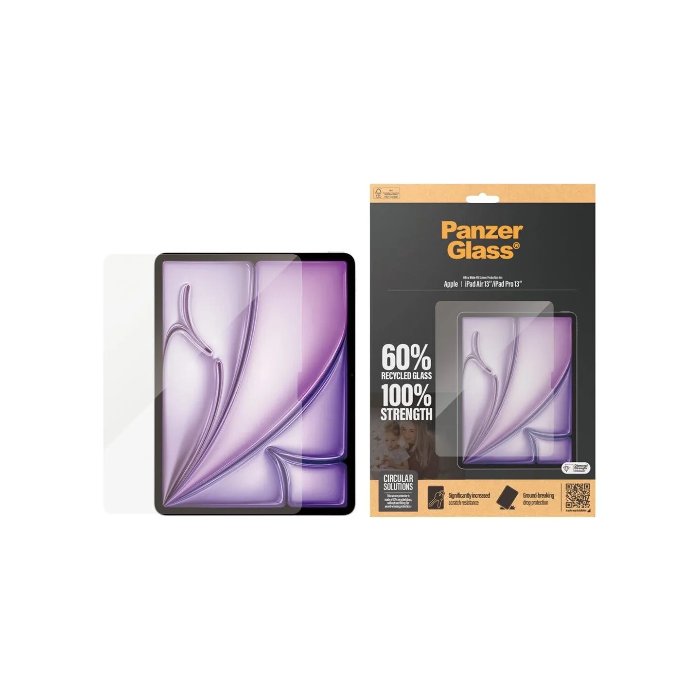 Panzerglass Ultra-Wide Fit | 2835 | 13 " | Screen protector | For Apple iPad Air 13'' (2024)/Apple iPad Pro 13'' (2024) | Transp