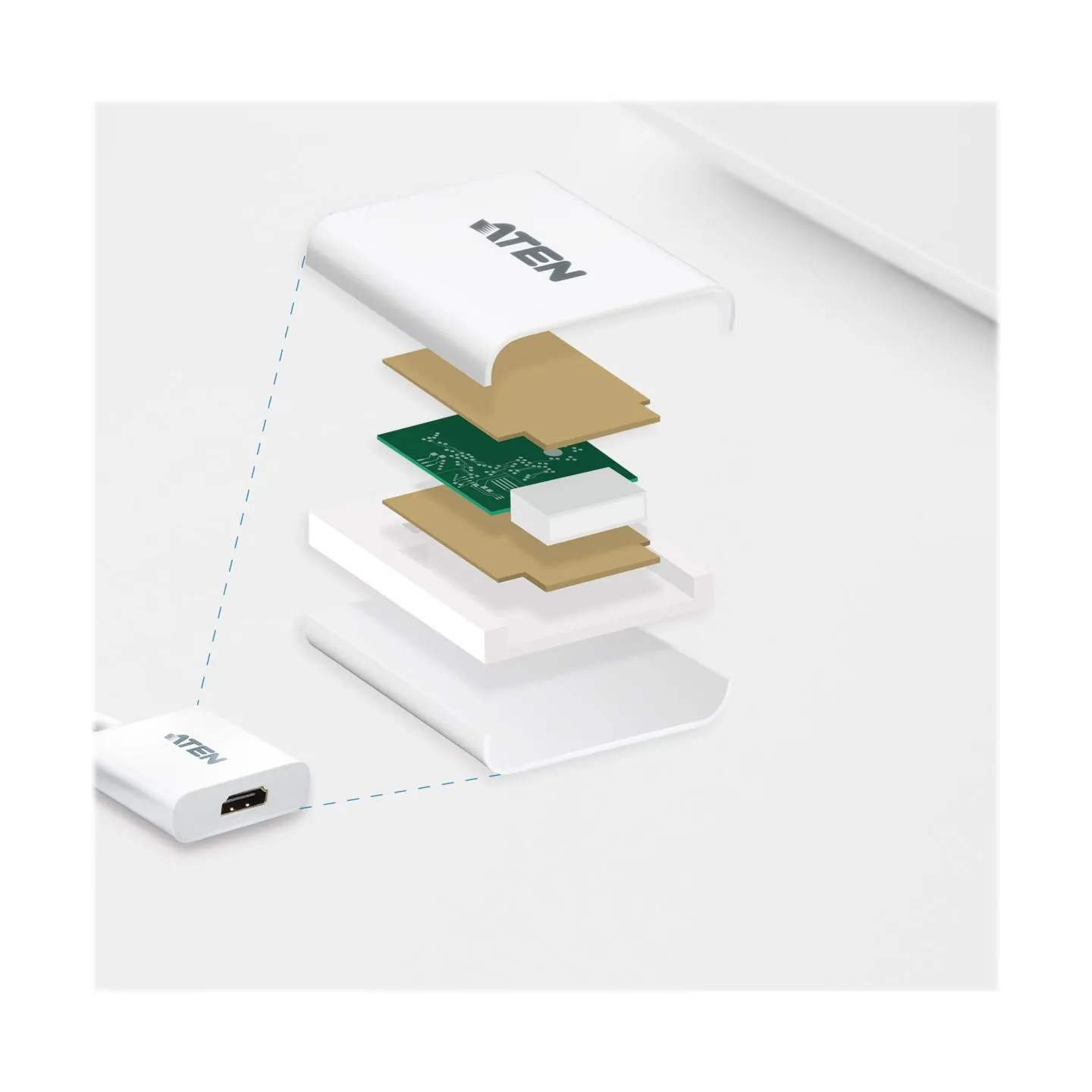 Aten | VC985 DisplayPort to HDMI Adapter | DisplayPort to HDMI