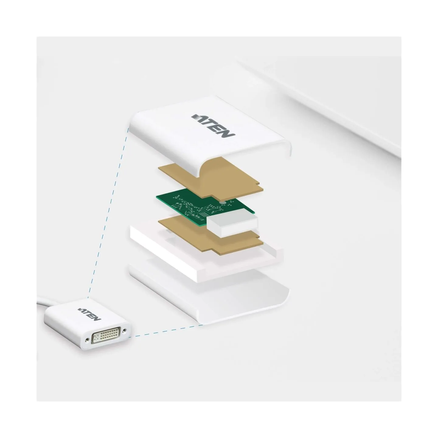 Aten VC965 DisplayPort to DVI Adapter | Aten | DisplayPort to DVI Adapter | VC965 | DP to DVI