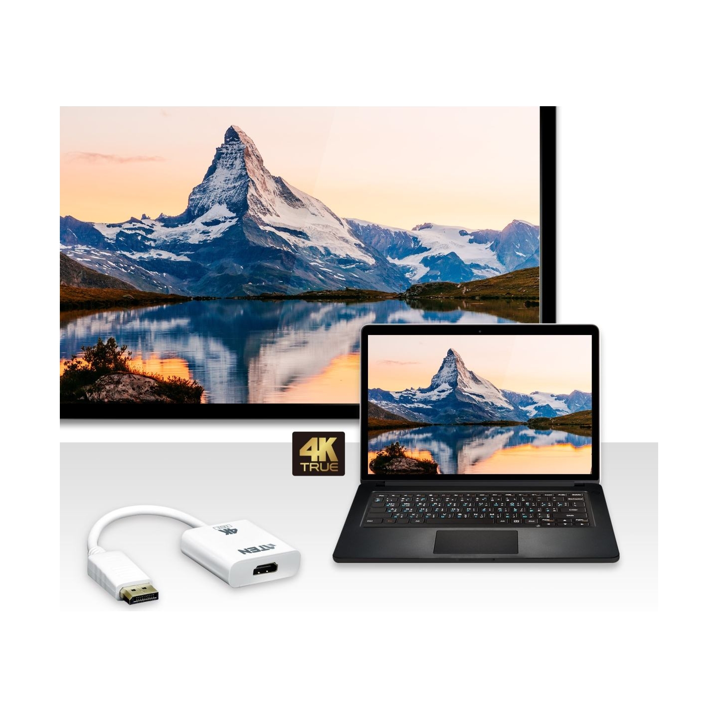 Aten | True 4K DisplayPort to HDMI 2.0 Active Adapter | VC986B | DP to HDMI