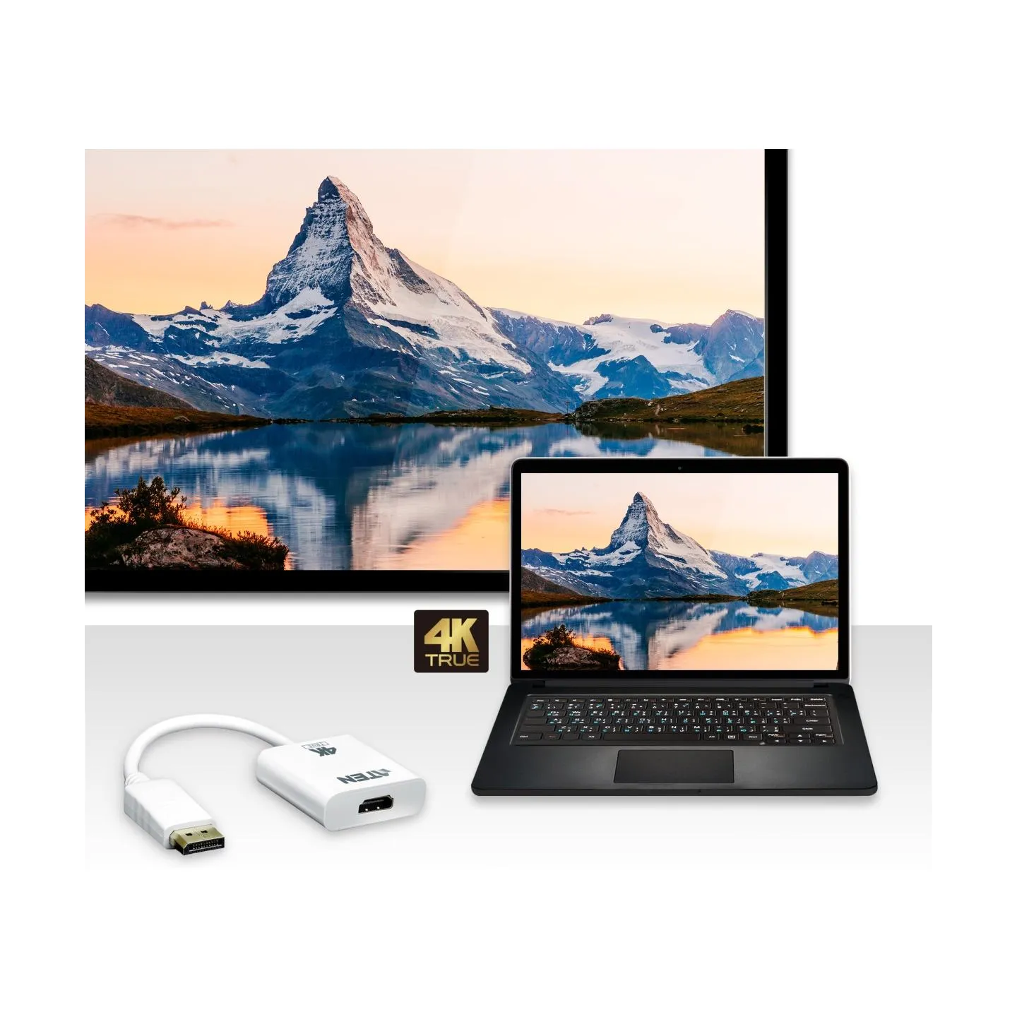 Aten | True 4K DisplayPort to HDMI 2.0 Active Adapter | VC986B | DP to HDMI