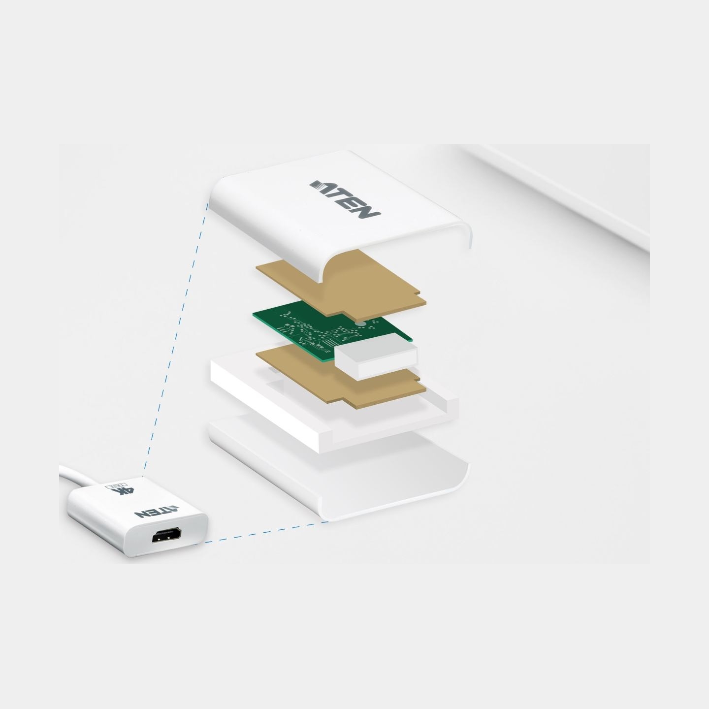 Aten | True 4K DisplayPort to HDMI 2.0 Active Adapter | VC986B | DP to HDMI