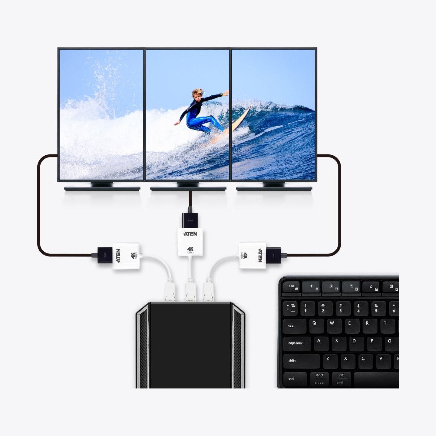 Aten | True 4K DisplayPort to HDMI 2.0 Active Adapter | VC986B | DP to HDMI