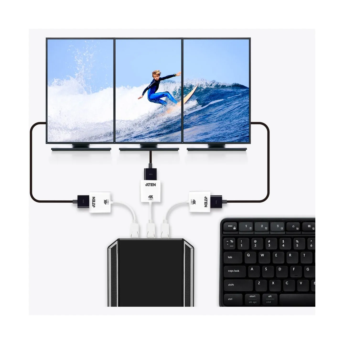 Aten | True 4K DisplayPort to HDMI 2.0 Active Adapter | VC986B | DP to HDMI