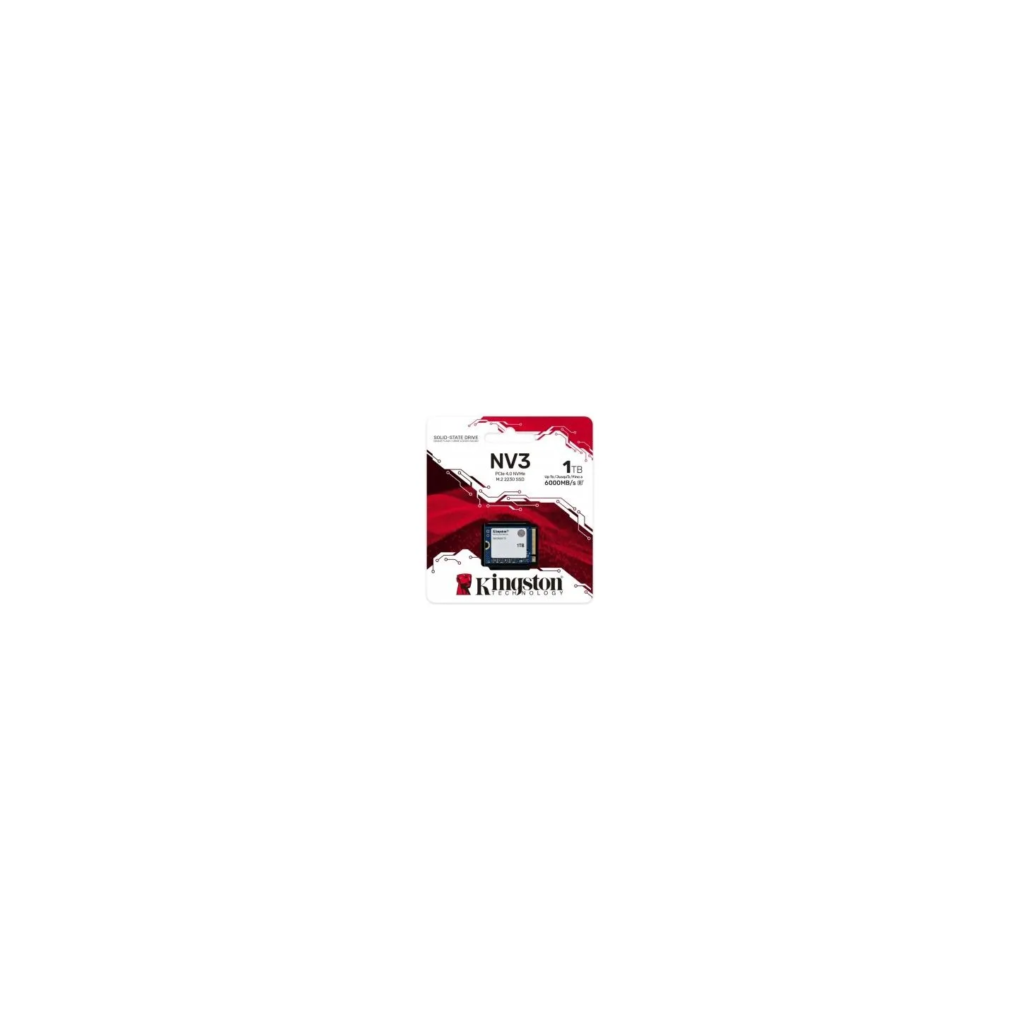 Kingston SSD | NV3 | 1000 GB | SSD form factor M.2 2230 | Solid-state drive interface PCIe 4.0 x4 NVMe | Read speed 6000 MB/s | 