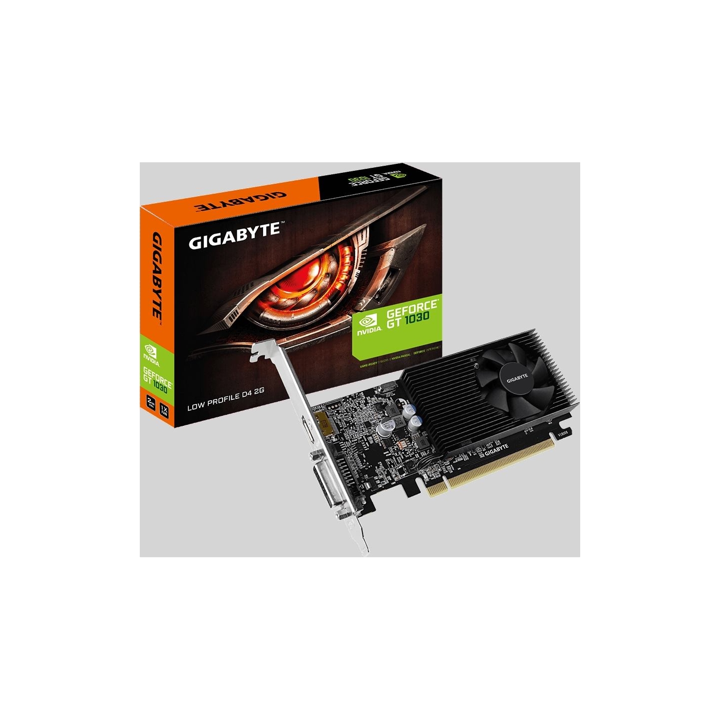 Gigabyte | GV-N1030D4-2GL 1.0 | NVIDIA | 2 GB | GeForce GT 1030 | DDR4 | DVI-D ports quantity 1 | HDMI ports quantity 1 | PCI Ex