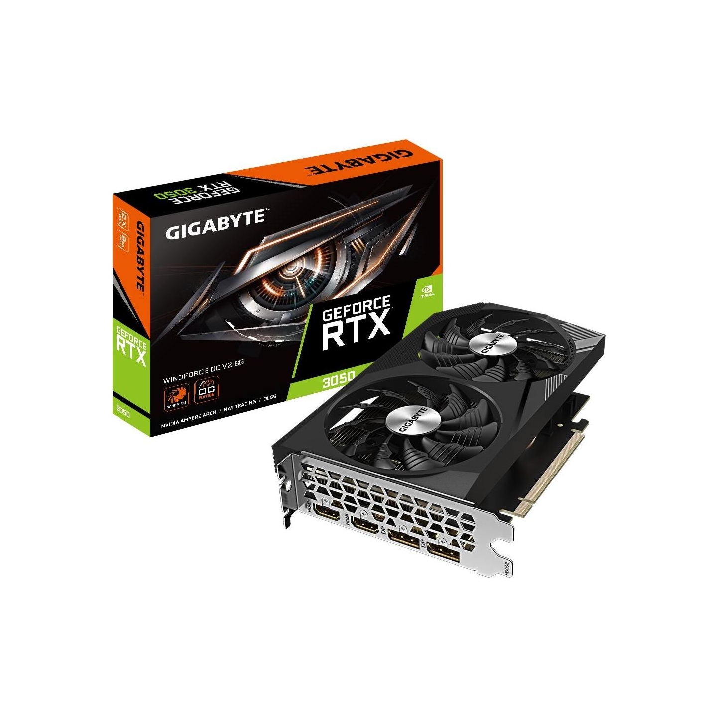 Gigabyte | GV-N3050WF2OCV2-8GD | NVIDIA | 8 GB | GeForce RTX 3050 | GDDR6 | HDMI ports quantity 2 | PCI-E 4.0 | Memory clock spe