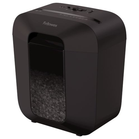 Fellowes Powershred | LX25M | Black | 11.5 L | Credit cards shredding | Paper handling standard/output 6 sheets per pass | Mini-