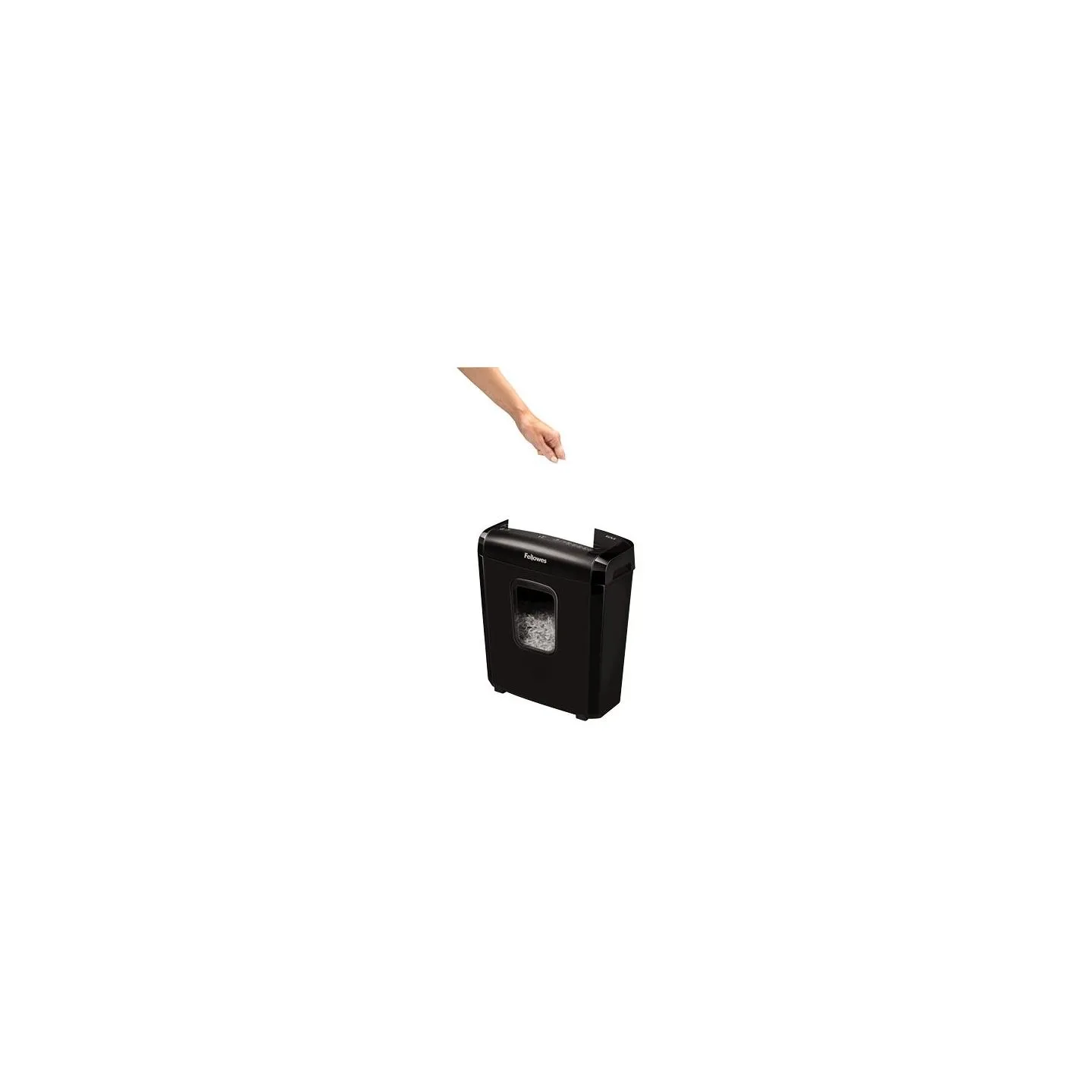 Fellowes Powershred | 6M | Black | 13 L | Credit cards shredding | Paper handling standard/output 6 sheets per pass | Mini-Cut S