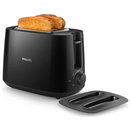 Philips Daily Collection Toaster HD2582/90 8 settings Integrated bun warming rack Compact design Dust cover / HD2582/90