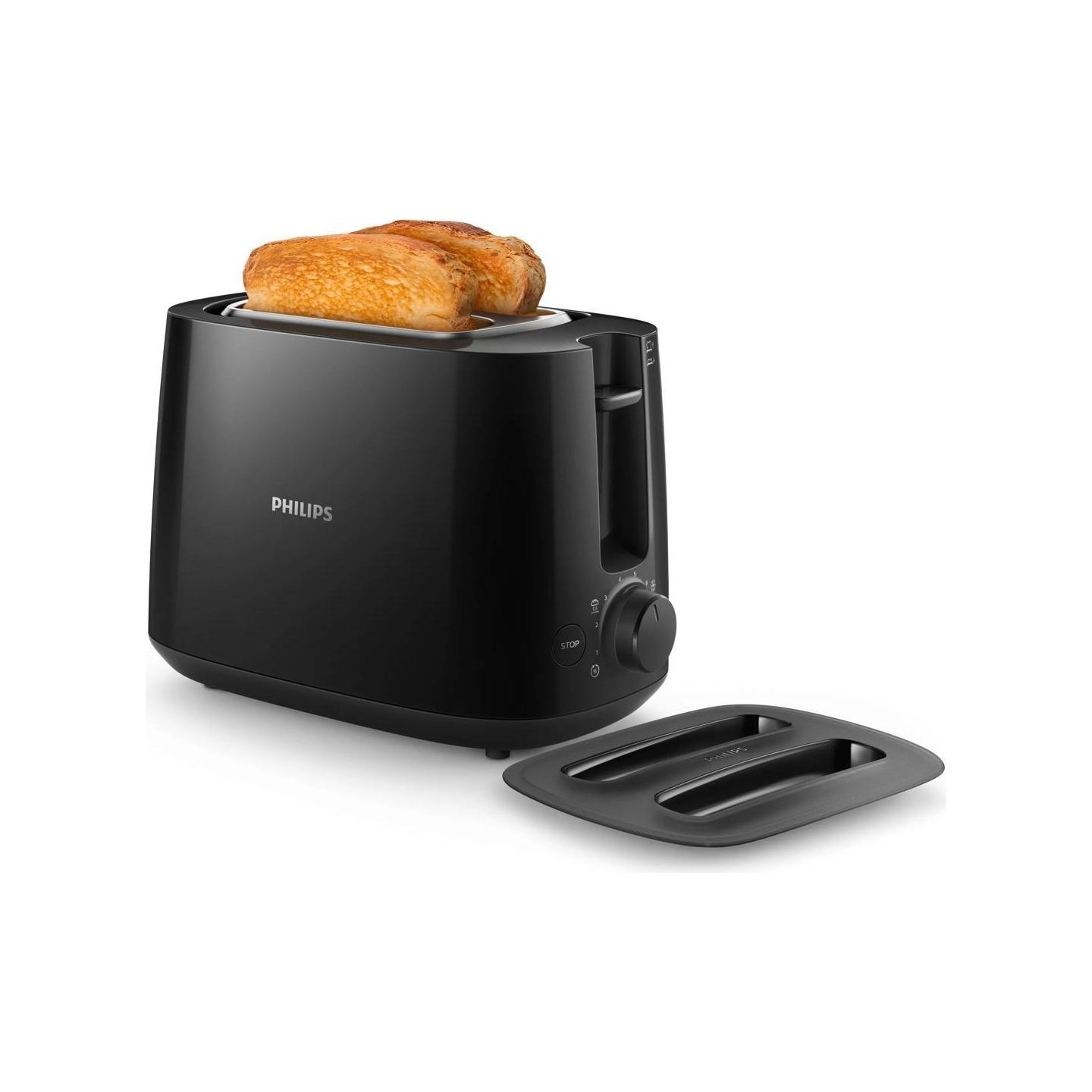 Philips | Daily collection toaster | HD2582/90 | Power 830 W | Number of slots 2 | Housing material Plastic | Black