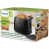 Philips Daily Collection Toaster HD2582/90 8 settings Integrated bun warming rack Compact design Dust cover / HD2582/90