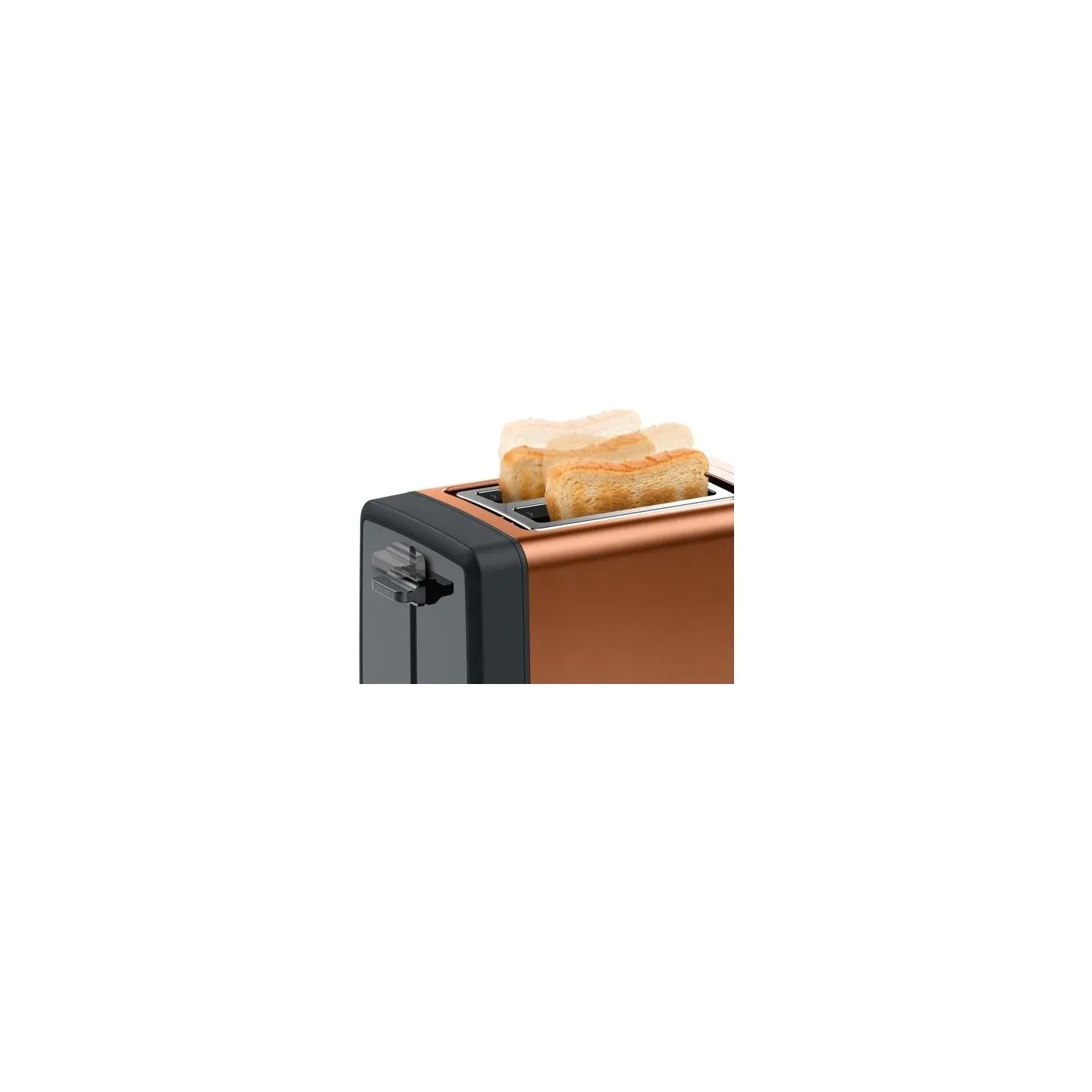 Bosch | DesignLine Toaster | TAT4P429 | Power 970 W | Number of slots 2 | Housing material Stainless Steel | Copper/Black