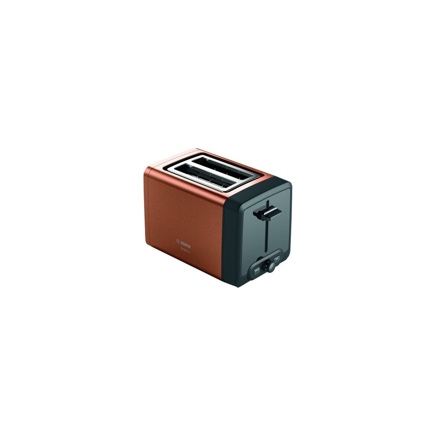 Bosch | DesignLine Toaster | TAT4P429 | Power 970 W | Number of slots 2 | Housing material Stainless Steel | Copper/Black