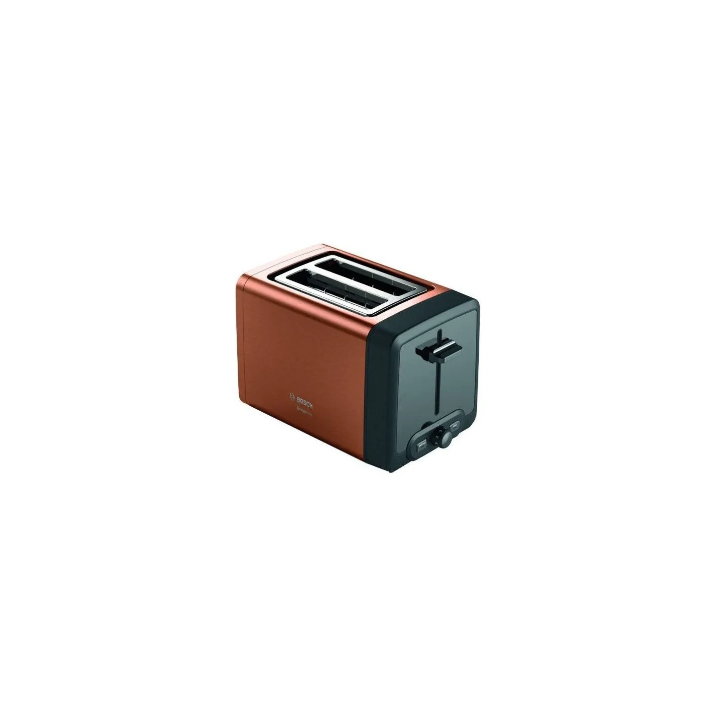 Bosch | DesignLine Toaster | TAT4P429 | Power 970 W | Number of slots 2 | Housing material Stainless Steel | Copper/Black