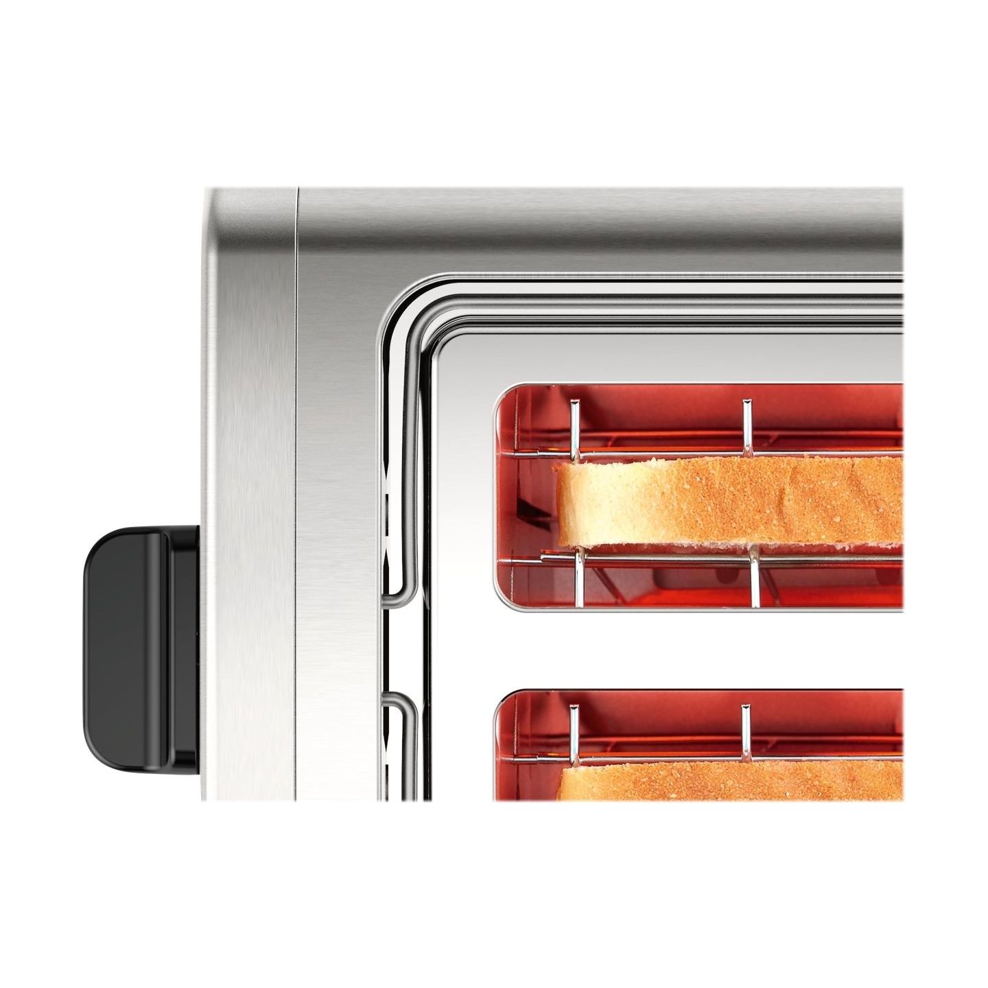 Bosch | DesignLine Toaster | TAT4P420 | Power 970 W | Number of slots 2 | Housing material Stainless Steel | Stainless steel/Bla