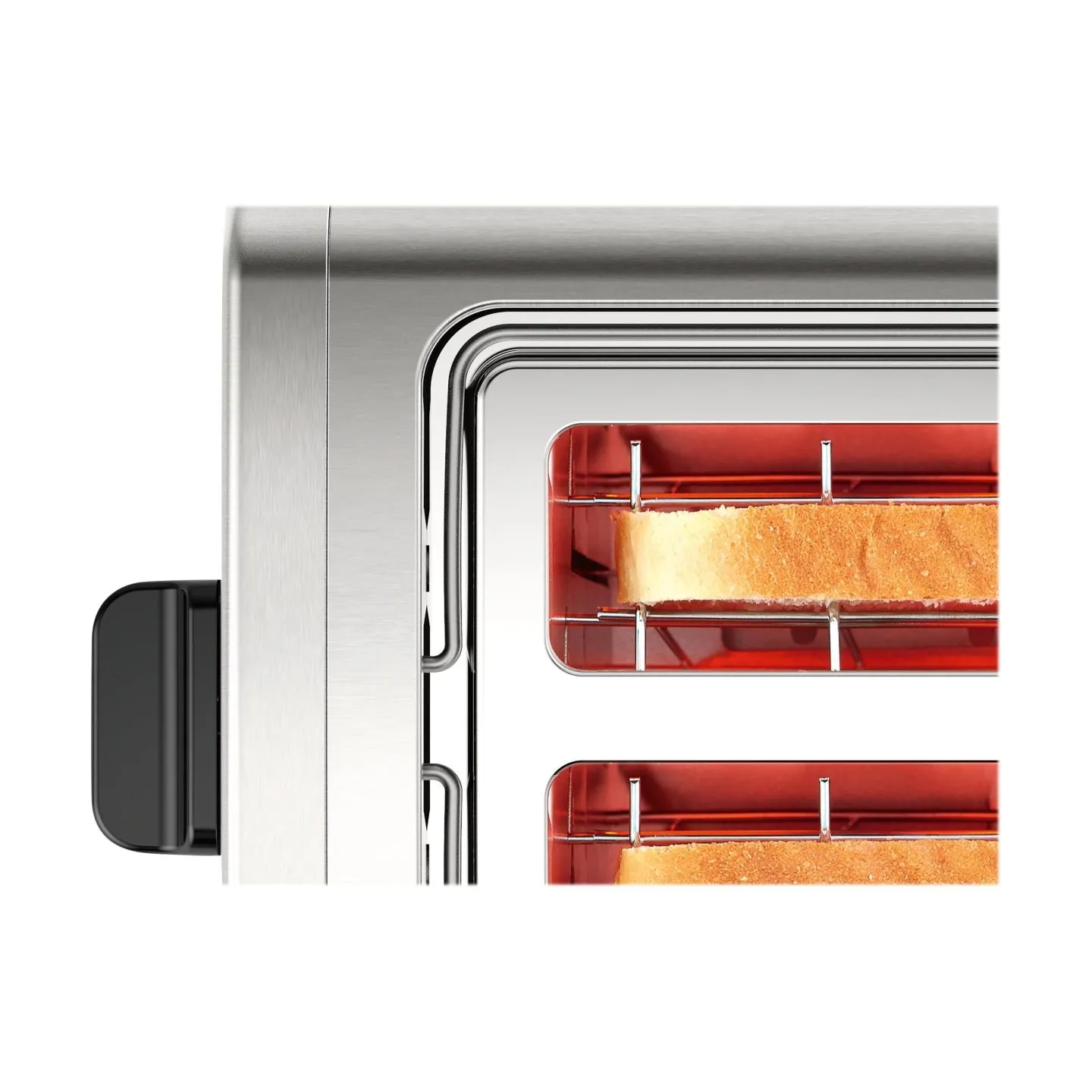 Bosch | DesignLine Toaster | TAT4P420 | Power 970 W | Number of slots 2 | Housing material Stainless Steel | Stainless steel/Bla