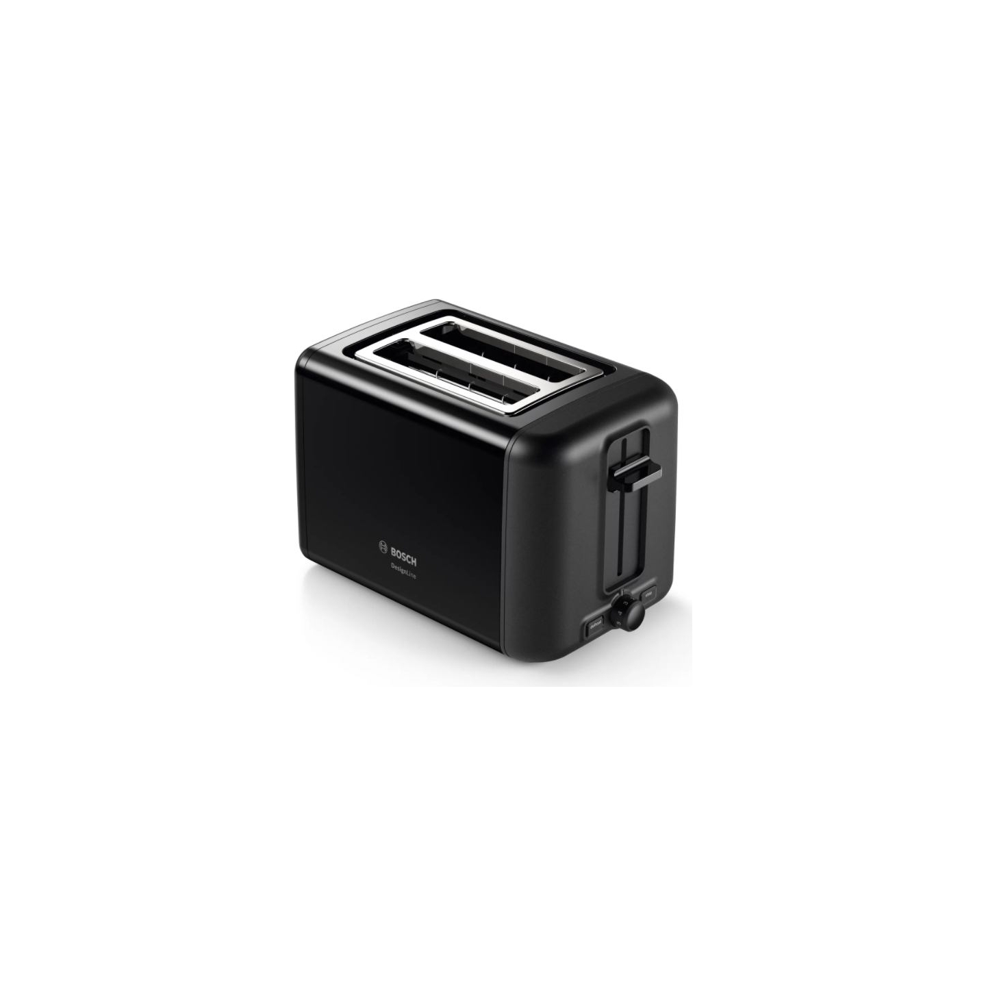 Bosch | DesignLine Toaster | TAT3P423 | Power 970 W | Number of slots 2 | Housing material Stainless steel | Black