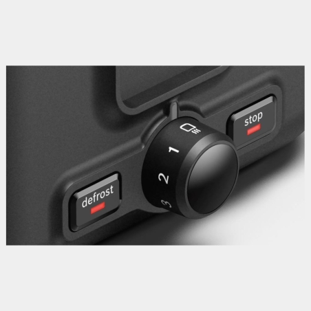 Bosch | DesignLine Toaster | TAT3P423 | Power 970 W | Number of slots 2 | Housing material Stainless steel | Black
