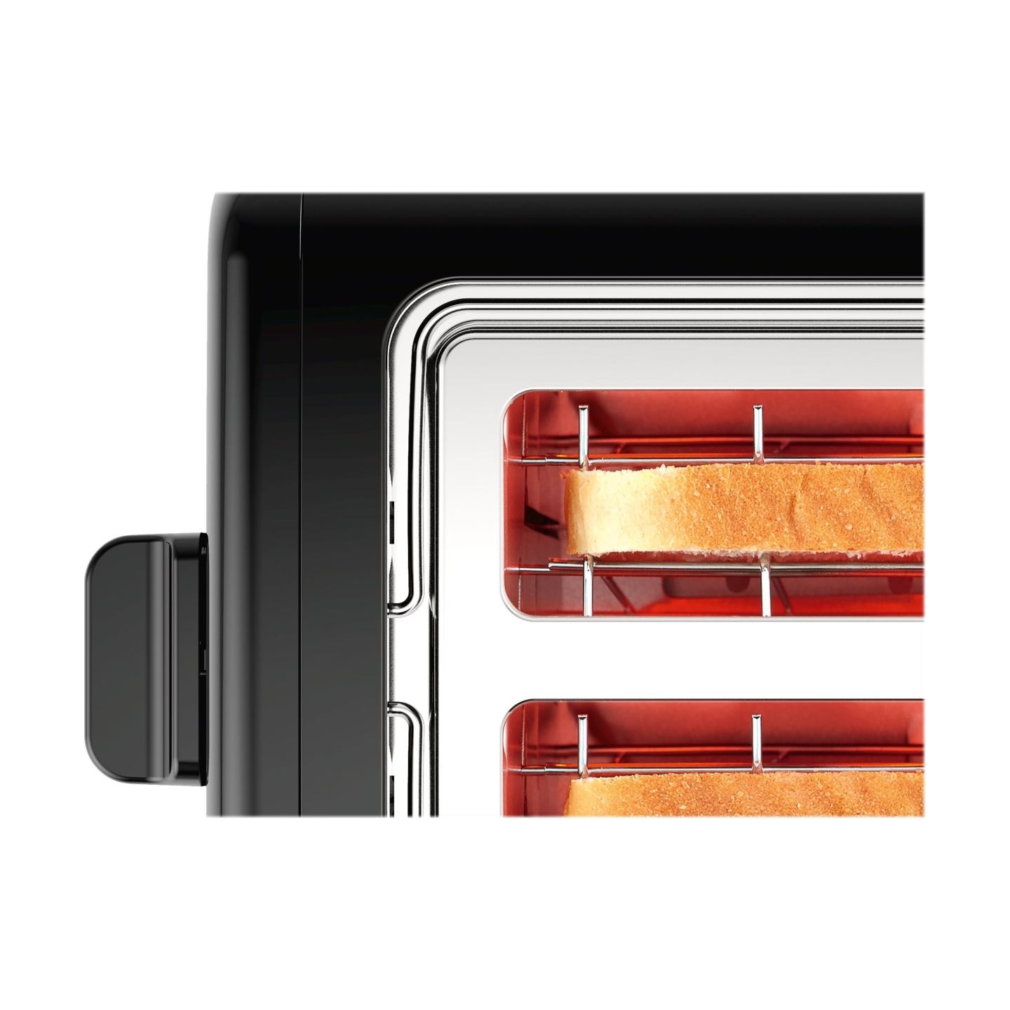 Bosch | DesignLine Toaster | TAT3P423 | Power 970 W | Number of slots 2 | Housing material Stainless steel | Black