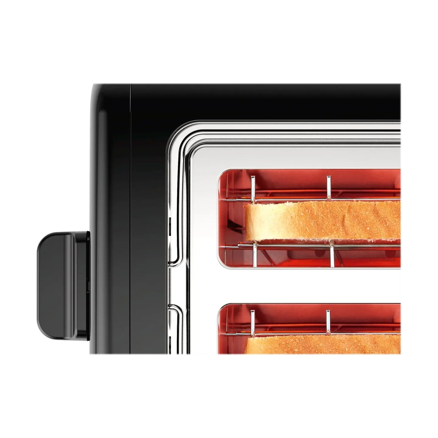 Bosch | DesignLine Toaster | TAT3P423 | Power 970 W | Number of slots 2 | Housing material Stainless steel | Black