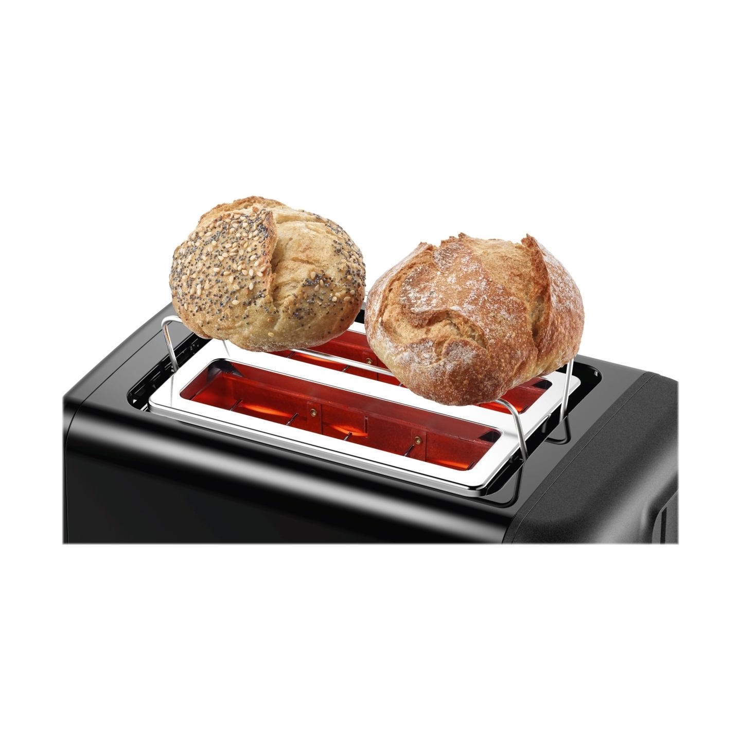 Bosch | DesignLine Toaster | TAT3P423 | Power 970 W | Number of slots 2 | Housing material Stainless steel | Black