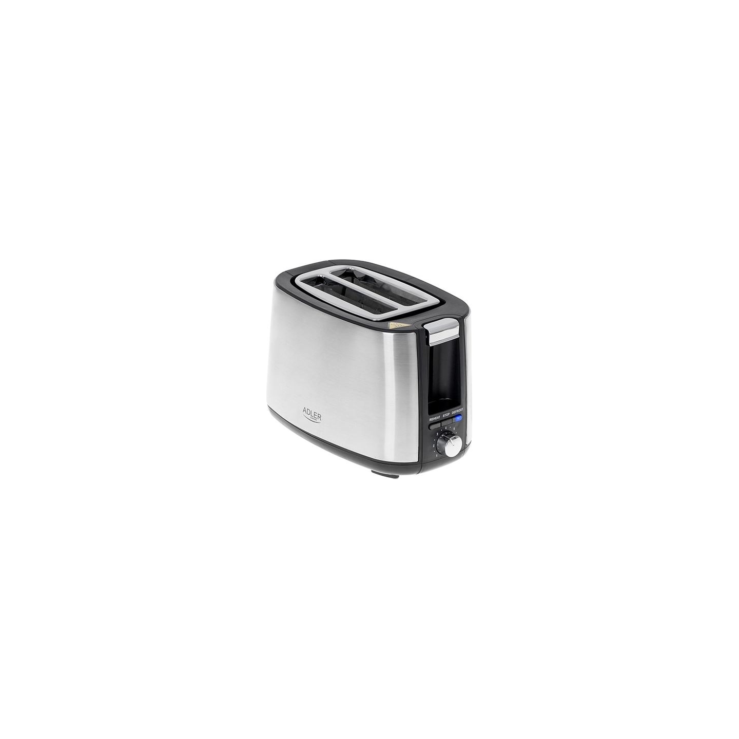 Adler | Toaster | AD 3214 | Power 750 W | Number of slots 2 | Housing material Stainless steel | Silver