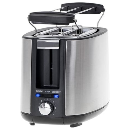 Adler | Toaster | AD 3214 | Power 750 W | Number of slots 2 | Housing material Stainless steel | Silver