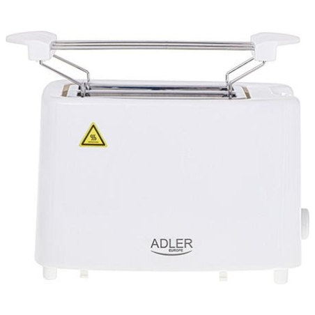 Adler | Toaster | AD 3223 | Power 750 W | Number of slots 2 | Housing material Plastic | White