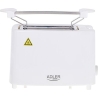 Adler | Toaster | AD 3223 | Power 750 W | Number of slots 2 | Housing material Plastic | White