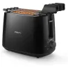 Philips Daily Collection Toaster HD2583/90, Plastic, 2-slot, bun warmer, sandwich rack, black / HD2583/90