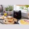 Philips Daily Collection Toaster HD2583/90, Plastic, 2-slot, bun warmer, sandwich rack, black / HD2583/90