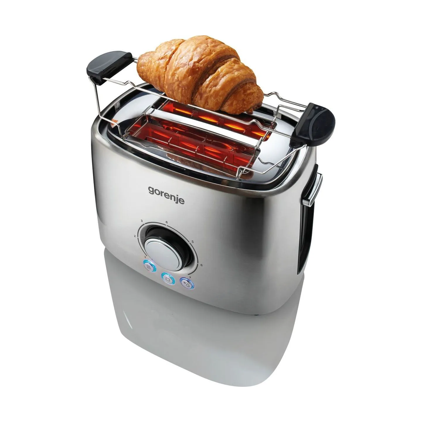 Gorenje | Toaster | T1000E | Power 1000 W | Number of slots 2 | Housing material  Metal | Stainless Steel