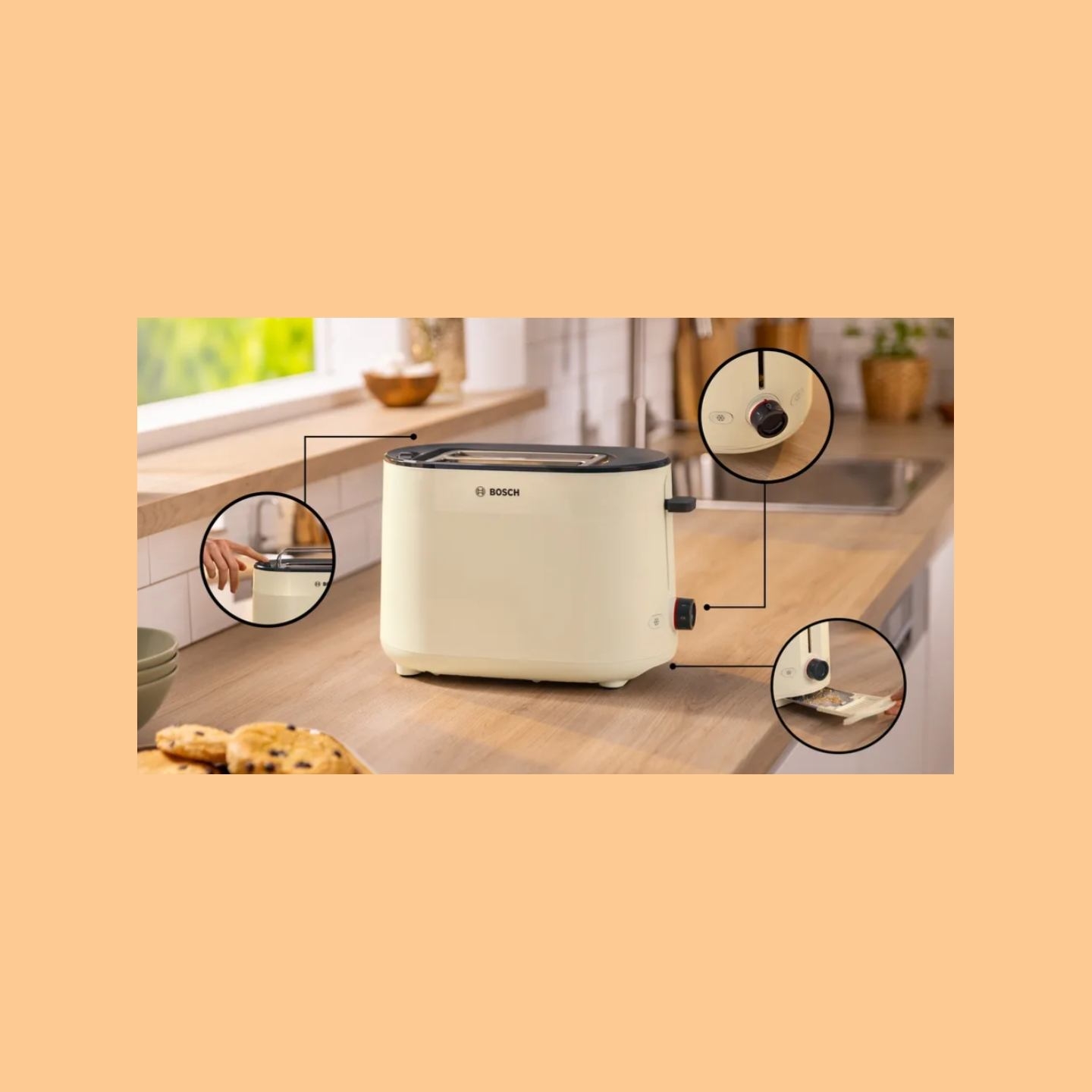 Bosch Toaster | TAT2M127 MyMoment | Power 950 W | Number of slots 2 | Housing material Plastic | Beige