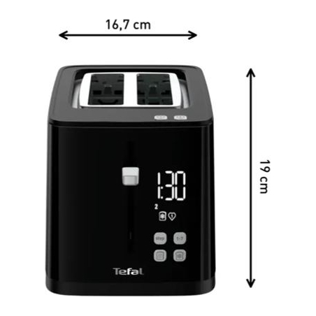 Tefal Toaster | TT6408 | Power 850 W | Number of slots 2 | Housing material Plastic | Black