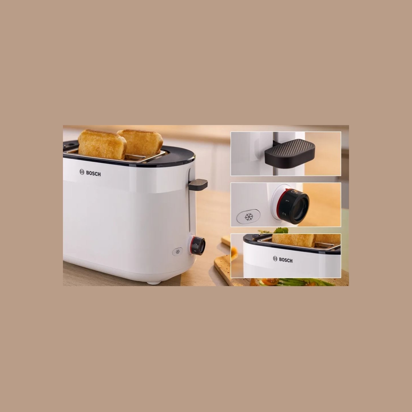 Bosch Compact Toaster | TAT2M121 MyMoment | Power 950 W | Number of slots 2 | Housing material Plastic | White