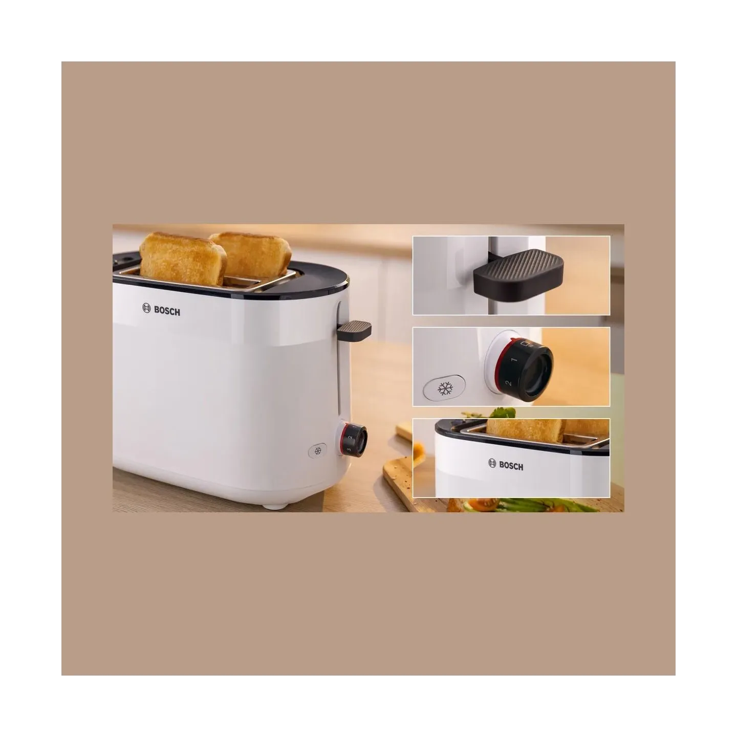 Bosch Compact Toaster | TAT2M121 MyMoment | Power 950 W | Number of slots 2 | Housing material Plastic | White