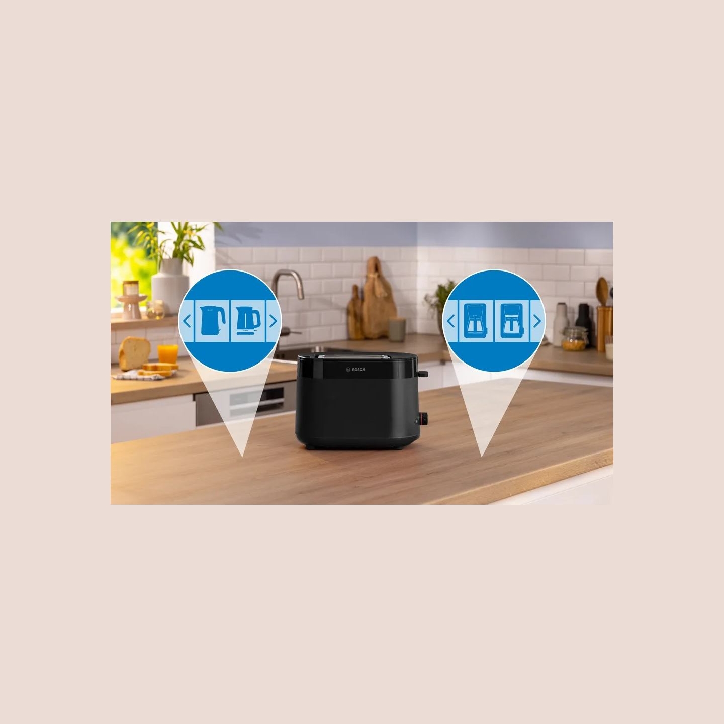 Bosch Compact Toaster | TAT2M123 MyMoment | Power 950 W | Number of slots 2 | Housing material Plastic | Black