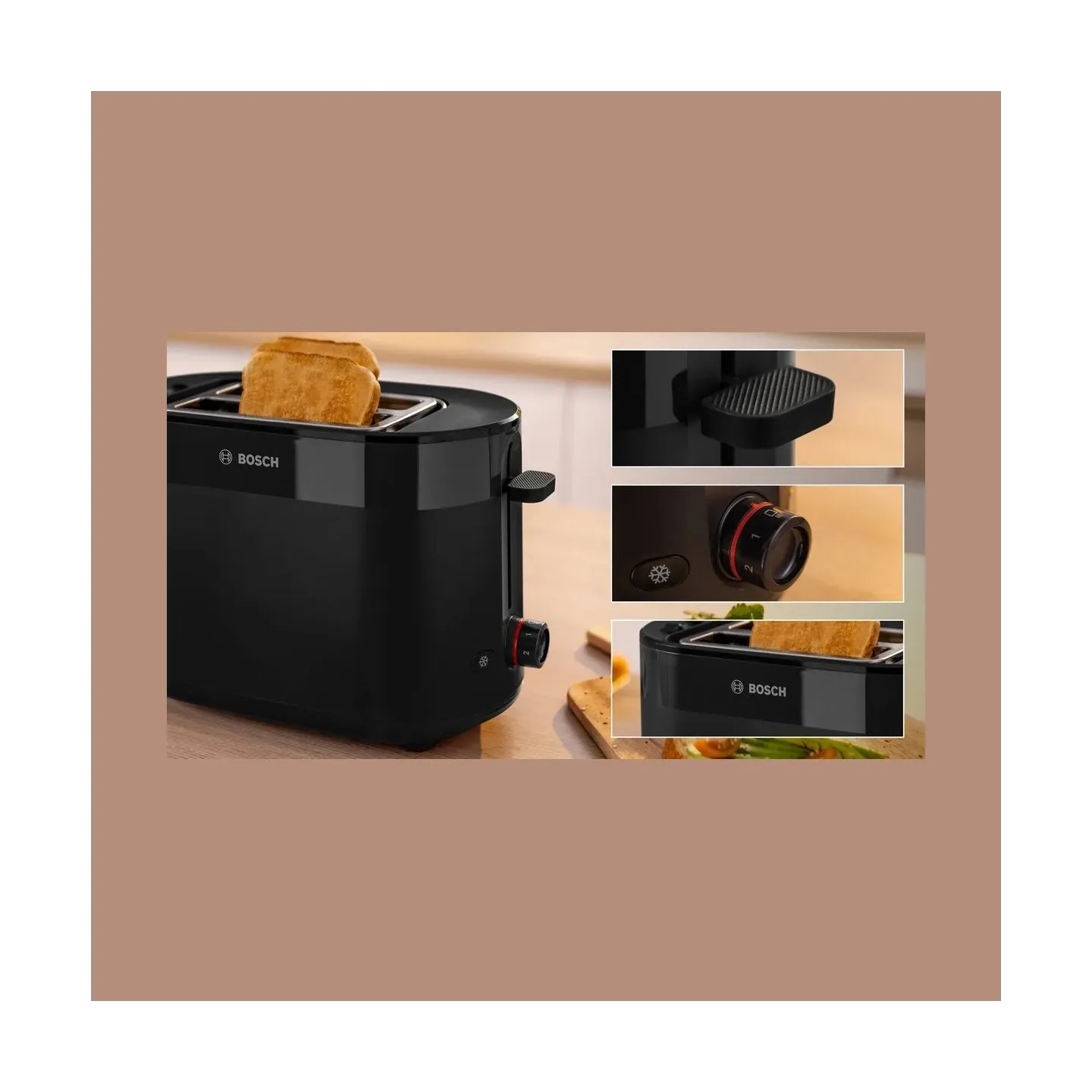 Bosch Compact Toaster | TAT2M123 MyMoment | Power 950 W | Number of slots 2 | Housing material Plastic | Black