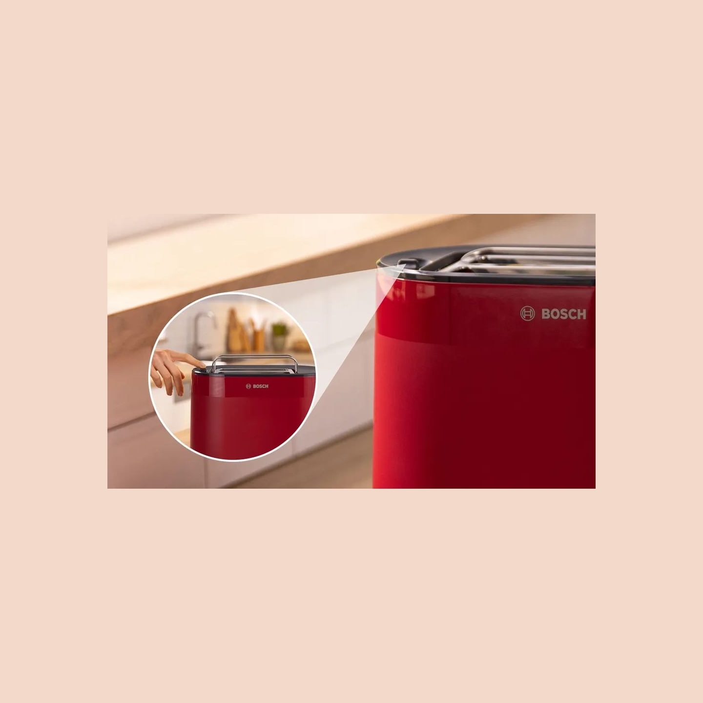 Bosch Compact Toaster | TAT2M124 MyMoment | Power 950 W | Number of slots 2 | Housing material Plastic | Red